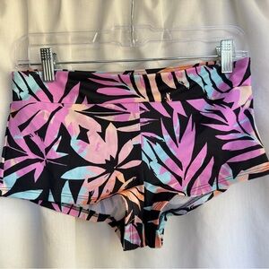 Roxy Multicolor Palm Leaf Print Swim Shorts Women’s Size: Medium (M)
